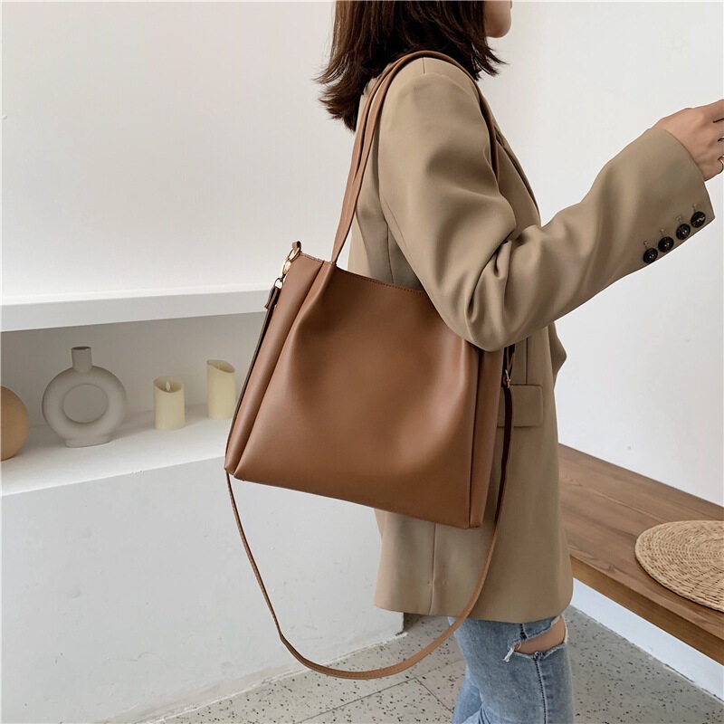 9846 Tas shoulder bag wanita import bahan PU leather  berkualitas harga grosir bisa cod