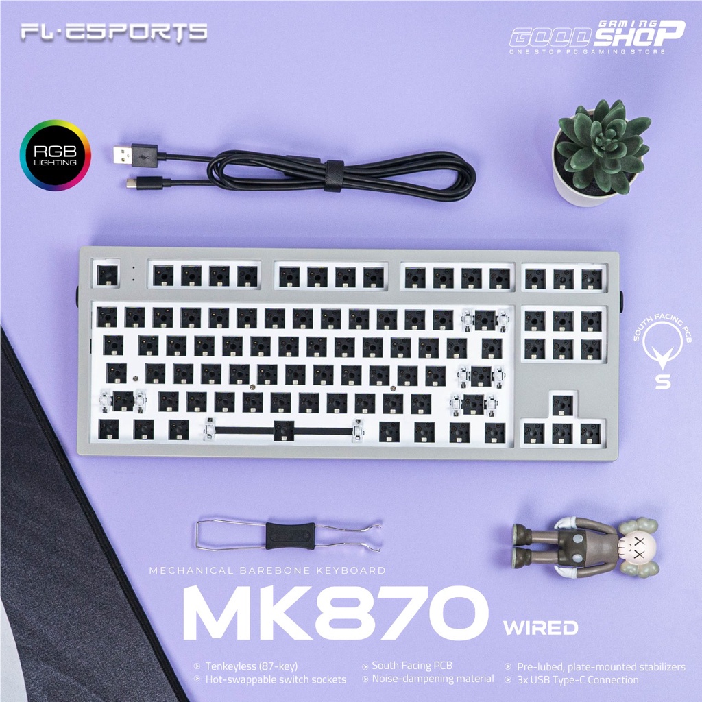 FL Esports MK870 Southfacing Mechanical Barebone Keyboard