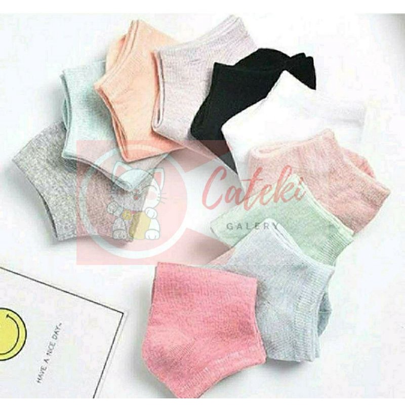 [CTK] PROMO Kaos Kaki Pendek Motif Polos Kaos Kaki Fashion Semata Kaki Ankle Sock PROMO