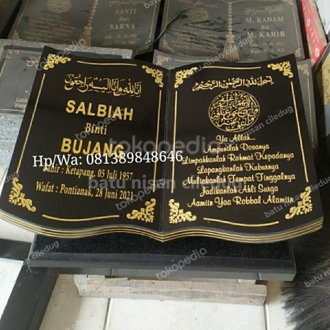 BATU NISAN BENTUK BUKU, FULL MARMER GRANIT IMPORT SDF6654DFI
