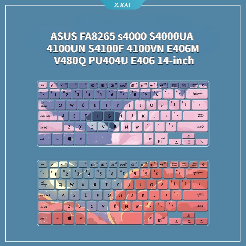 Cover Silikon Pelindung keyboard Komputer Asus FA8265 S4000UA 4100UN S4100F 4100VN E406M V480Q PU404U E406 14 &quot;