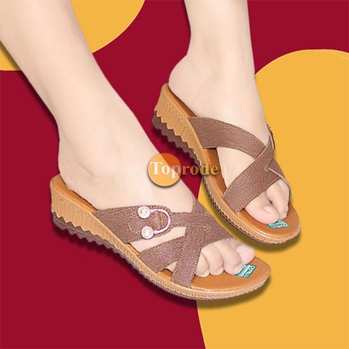 [TC07] SANDAL WEDGES WANITA TALI SENDAL FASHION TERBARU SLOP SELOP SLIP KEKINIAN CEWEK MURAH PLATFORM SIMPLE DEWASA KONDANGAN