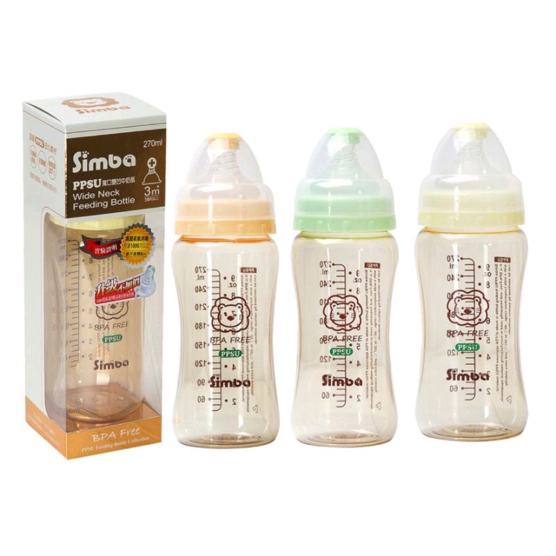 SIMBA PPSU BOTTLE 360ml Botol PPSU Wide Neck Feeding Bottle 360ml nipple 3m+ simba PPSU