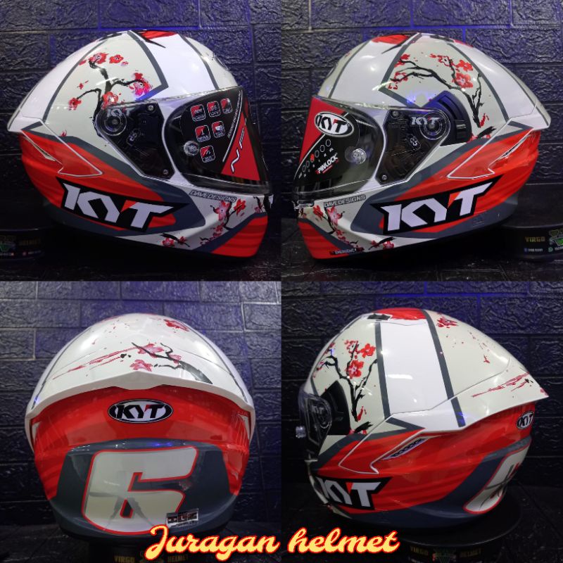 HELM KYT NFR XAVI SAKURA DOUBLE VISOR TERMURAH