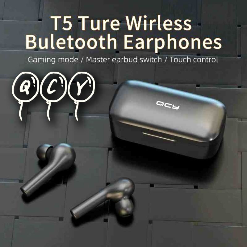 QCY Original Product TWS Bluetooth Earphone with Charging Case - QCY-T5