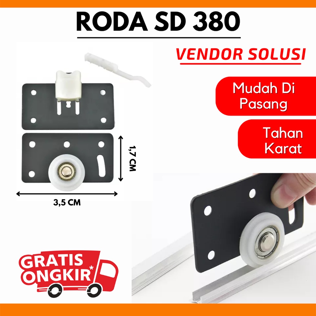 Roda SD 380 Pintu Rel Sliding Door Lemari Geser Sleeding