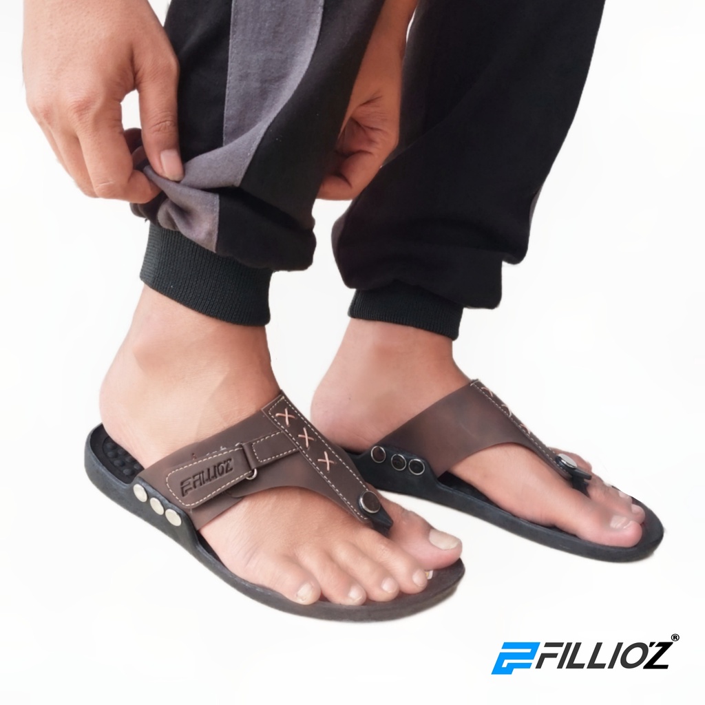 Sandal Pria Kulit Casual Urban Korea Style Distro Fillioz Xio