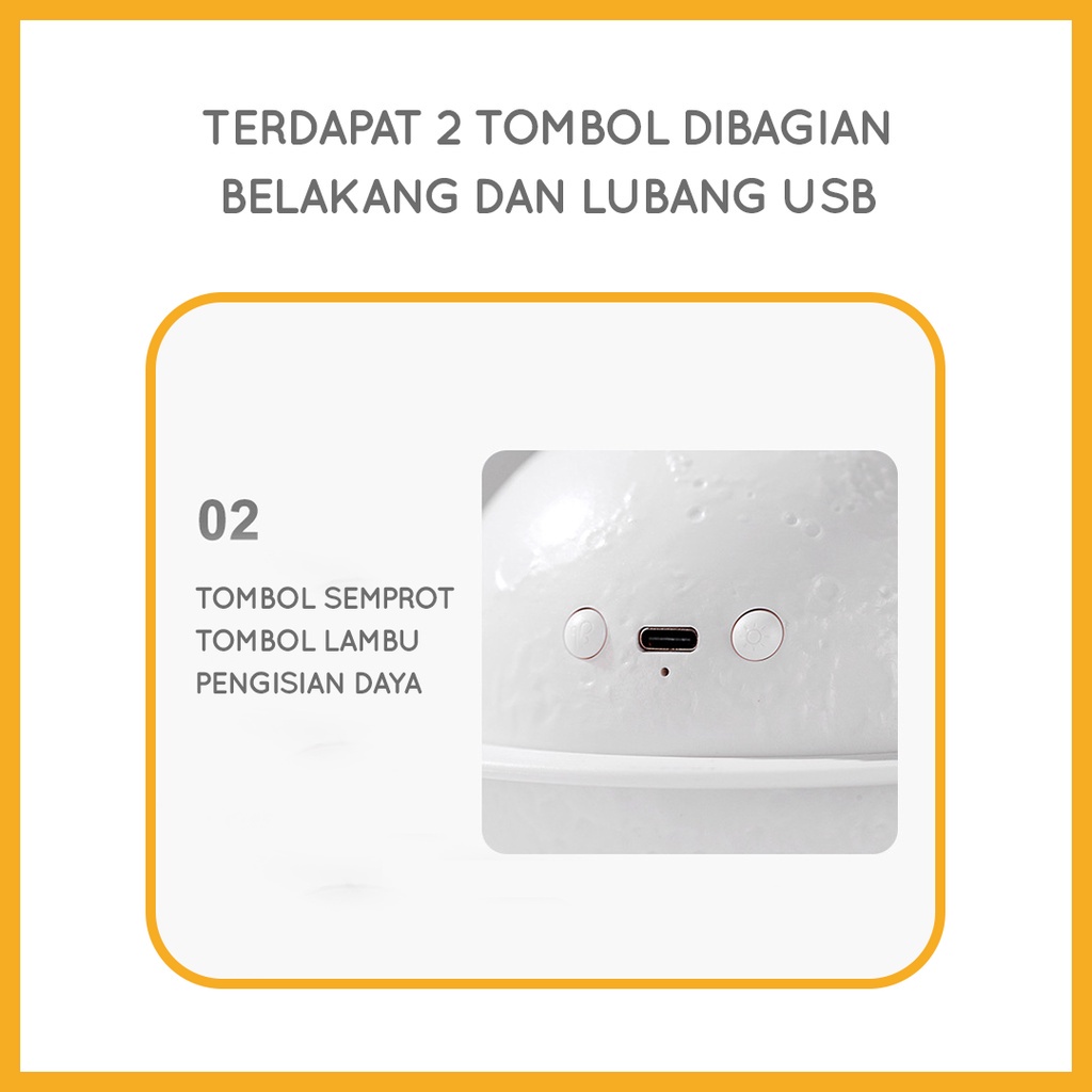 Humidifier Purifer Berbentuk Planet Dan Bisa Bercahaya Di Malam Hari/Humidifier Murah