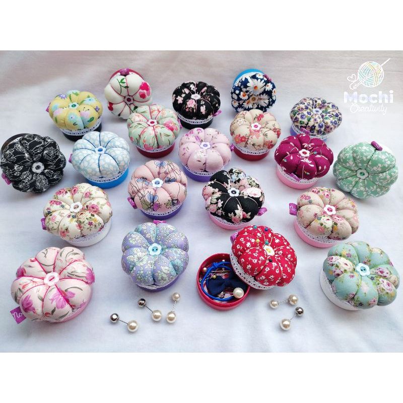 Pincushion Tempat Jarum Pentul Wadah Peniti Jilbab Motif Bunga Seri