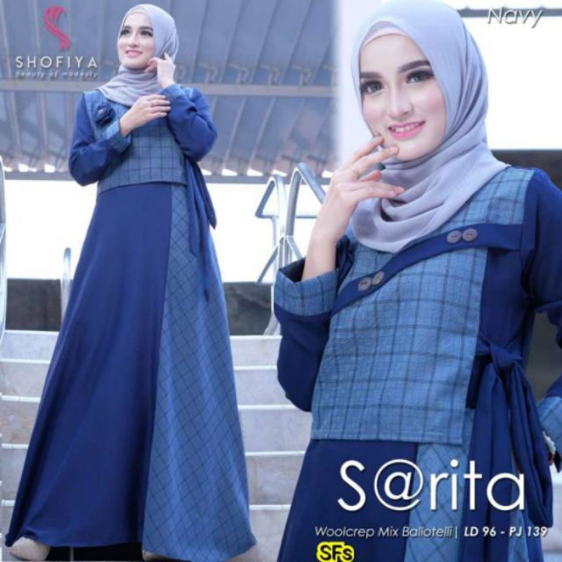 dress remaja Sarita dress wanita gamis muslim baju muslim