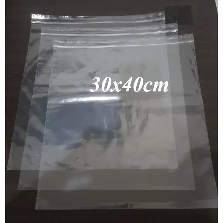 Plastik Klip 30x40 cm C-tik Garmen Baju Celana Ziplock Zip Seal Clip