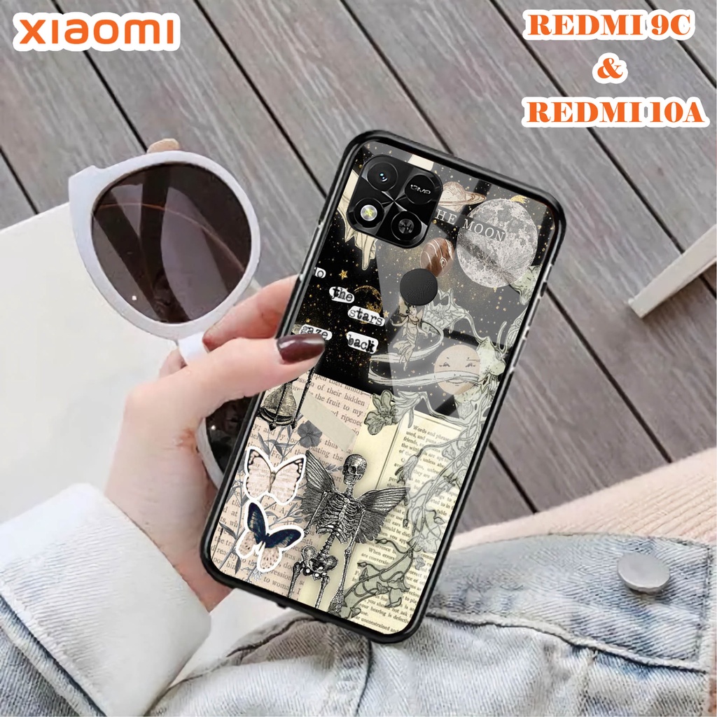 Softcase Glass Kaca REDMI 10A & REDMI 9C - Case Handphone REDMI 10A & REDMI 9C [T82].