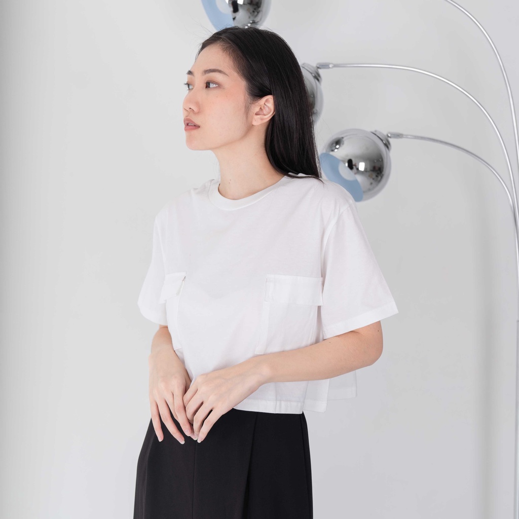 (COD) OH Fashion Kitty Crop Top Batwing Pocket #2662 (ZARA)