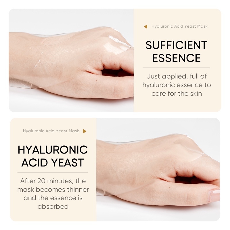SADOER Asam Hyaluronic Ragi Esensi Masker Sheet Mask Face Masker Wajah Facial Pelembab Pori-pori Halus Perawatan Wajah Masker