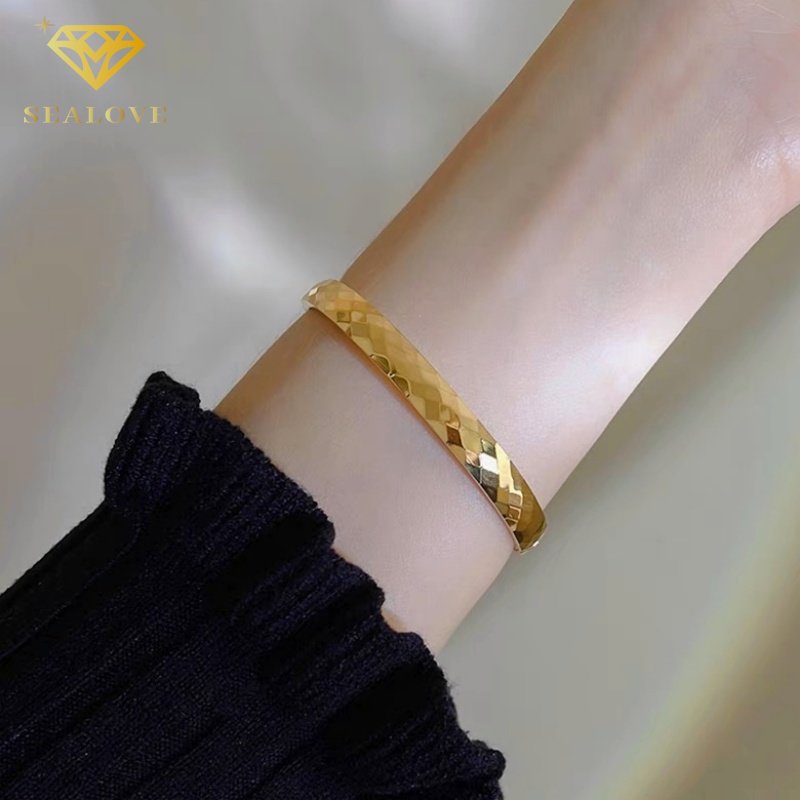 Gelang Tangan Titanium Wanita Anti Karat - Perhiasan Bangle Perempuan - Gelang Idaman semua Wanita - Bisa COD