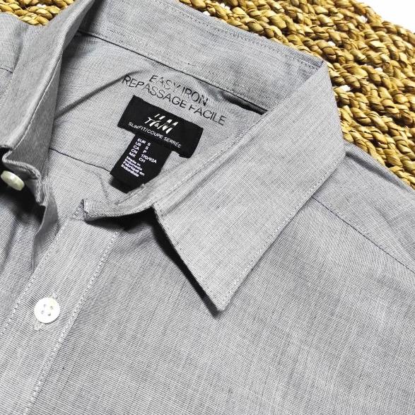 H&M slimfit EasyIron Formal kemeja - Marron, XS
