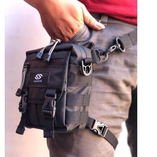 TERLARIS Triker Tas Selempang Pria Tactical Anti Air Multifungsi Tas Paha Tas Pinggang Tas Sepeda Ta