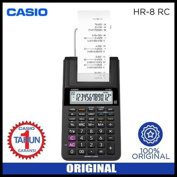 

Kalkulator Print Casio Hr-8Rc Calculator Struk Kasir Hr 8 Rc Printing