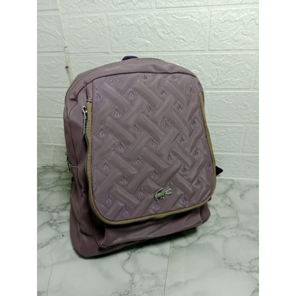 Ransel Fashion Wanita NiLon bordir-F ungu