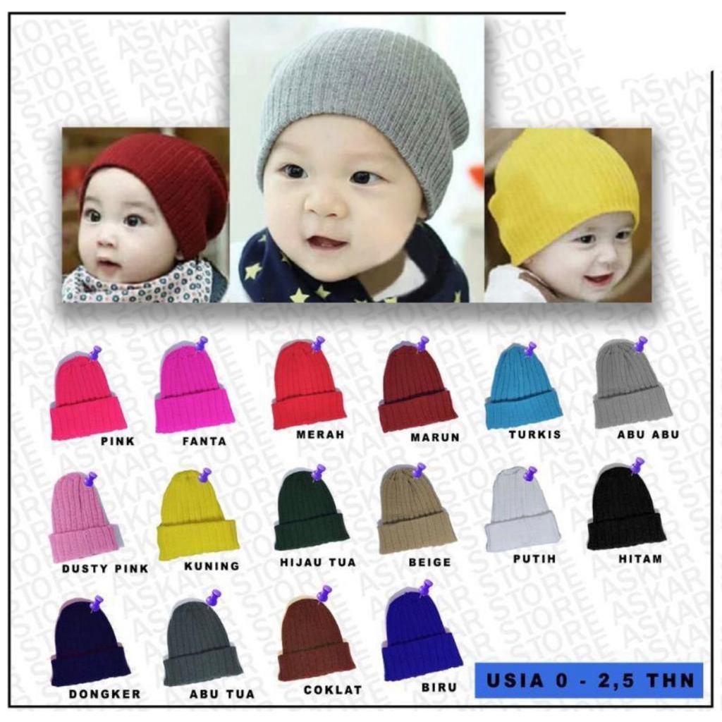 Kupluk Salur Anak/ Kupluk Rajut/ Beanie Hat Kids/ Topi Anak Topi Bayi Rajut