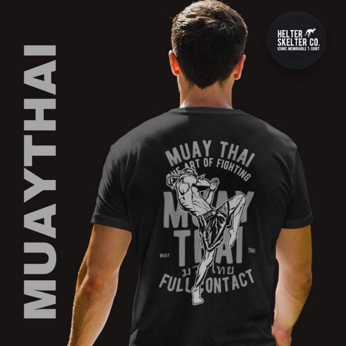 Kaos Muaythai MMA Fighter Distro Muay Thai Kickboxing UFC - L