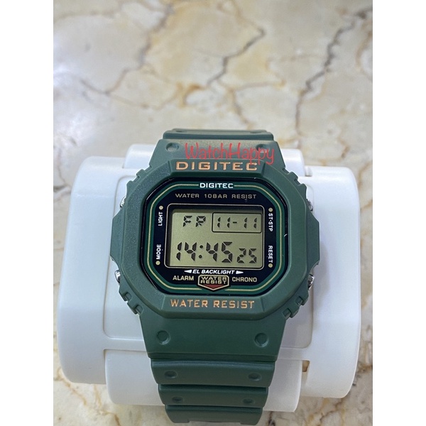 WatchHappy Digitec 6024 MDG-6024T MDG6024 Green Rubber Full Digital Sport Unisex Best Seller Watchs