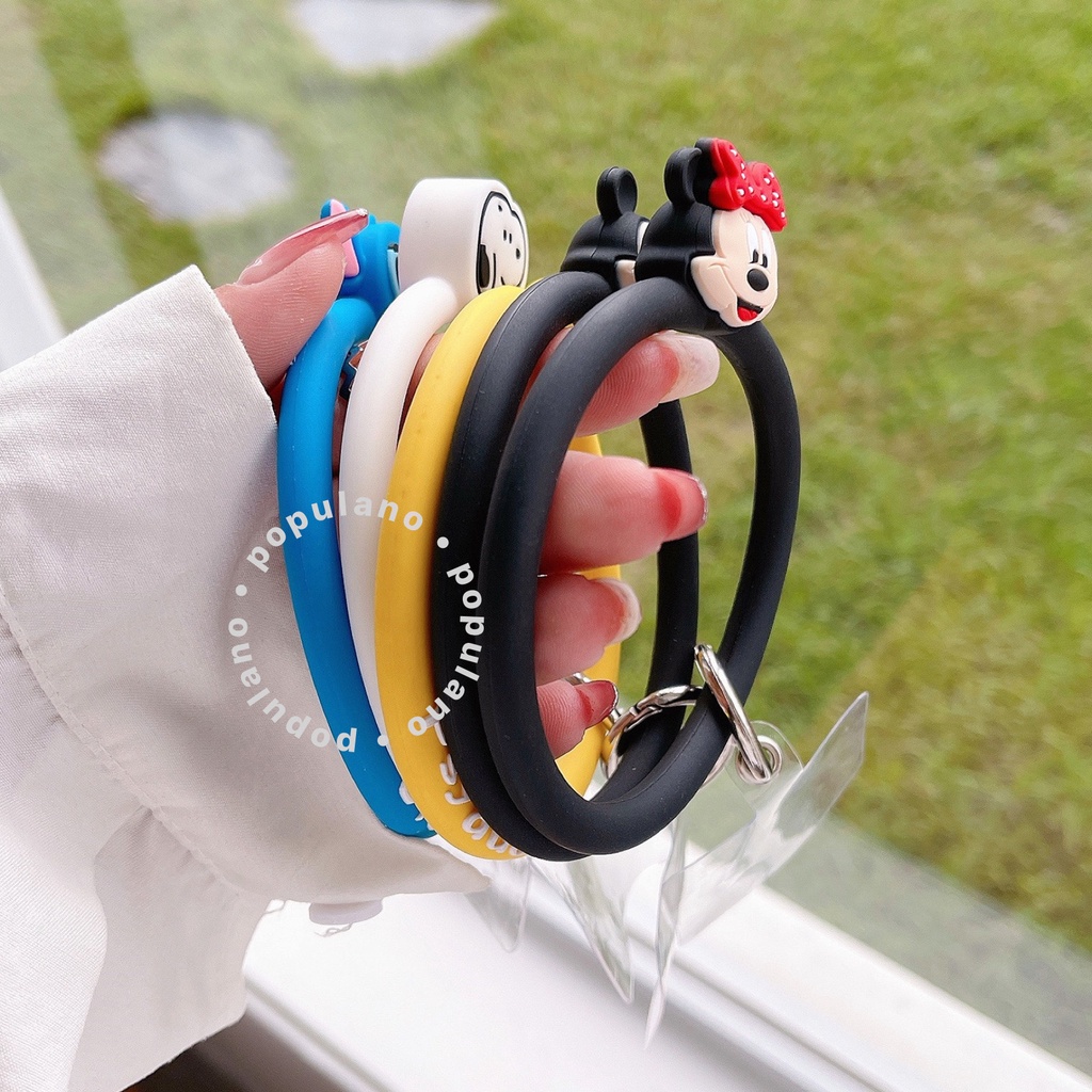 Gantungan Tangan Handphone Silicone Gelang Hp Silikon Holder Bulat Anti Jatuh Bangle Hp Silikon Lanyard Lucu