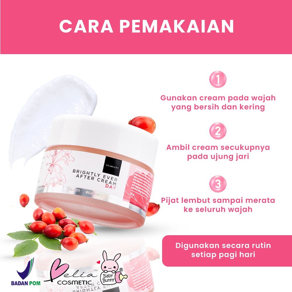 ❤ BELIA ❤ SCARLETT Whitening Day Night Cream Series | Moisturizer | Peeling | Glowing | Krim Wajah | Pelembab Wajah