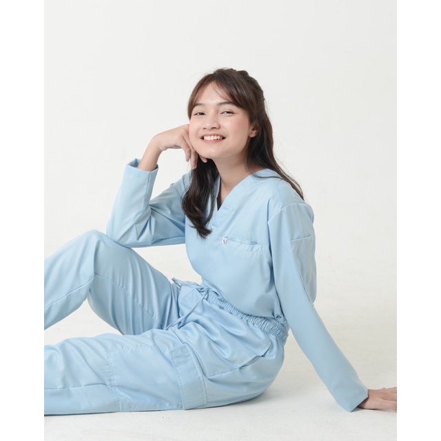 DAZZLE SCRUB - SBA MEDICAL | Baju OK PDL | Baju OK Lengan Panjang | Baju OK Toyobo