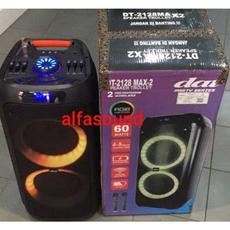 SPEAKER DAT 2128 MAX. SPEAKER BLUETOOTH. SPEAKER KARAOKE.