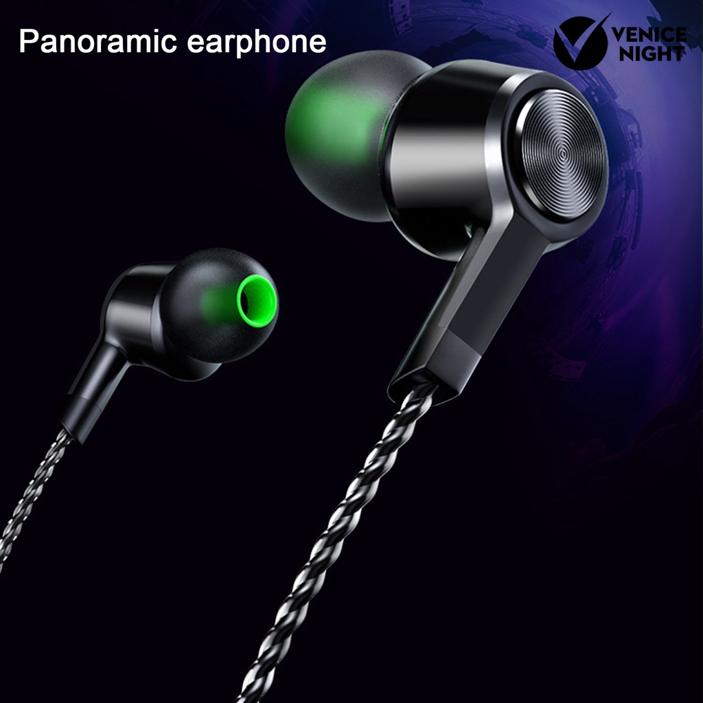 (VNEP) (Berkabel) M6 In-ear Earphone Heavy Bass 1.2m 3.5mm Control Earbud dengan Mic untuk Olahraga