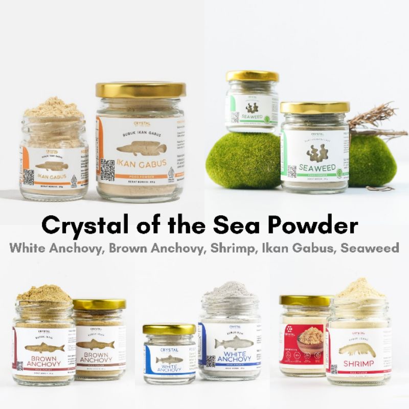 CRYSTAL OF THE SEA White Anchovy / Shrimp / Brown Anchovy / Seaweed / Ikan Gabus Powder