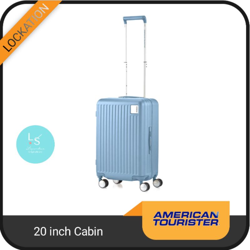 koper 20 inch American tourister lockation blue