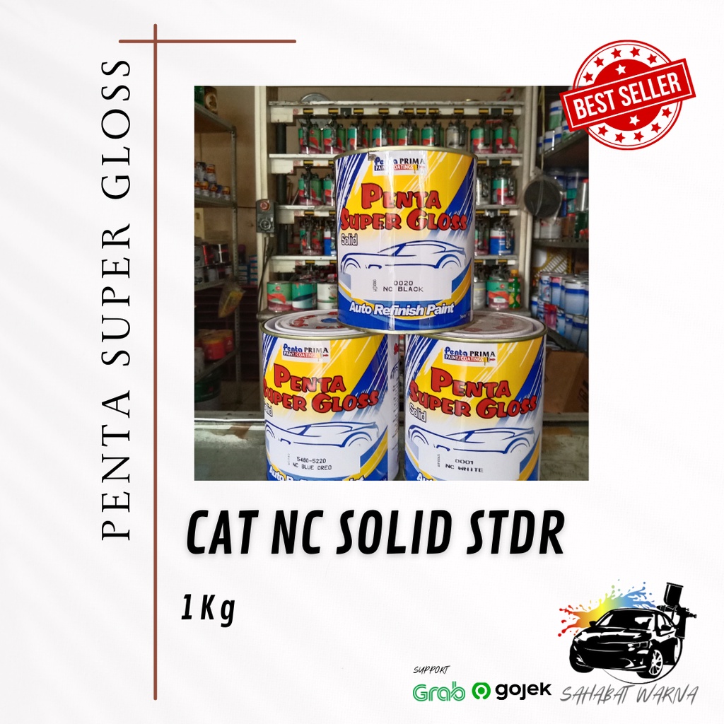 Penta Super Gloss Black Flat 0020M/ Penta Black Flat/Cat Hitam Doff/Cat Penta Black Doff/ Cat Doff/ 