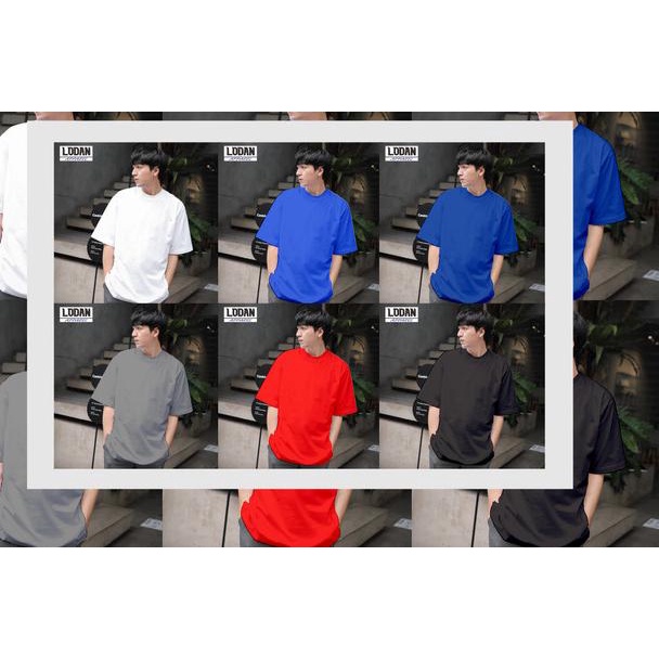 Kaos Polos Oversize Pria / Kaos Polos Combed 24s Oversize - HITAM - Hitam, M