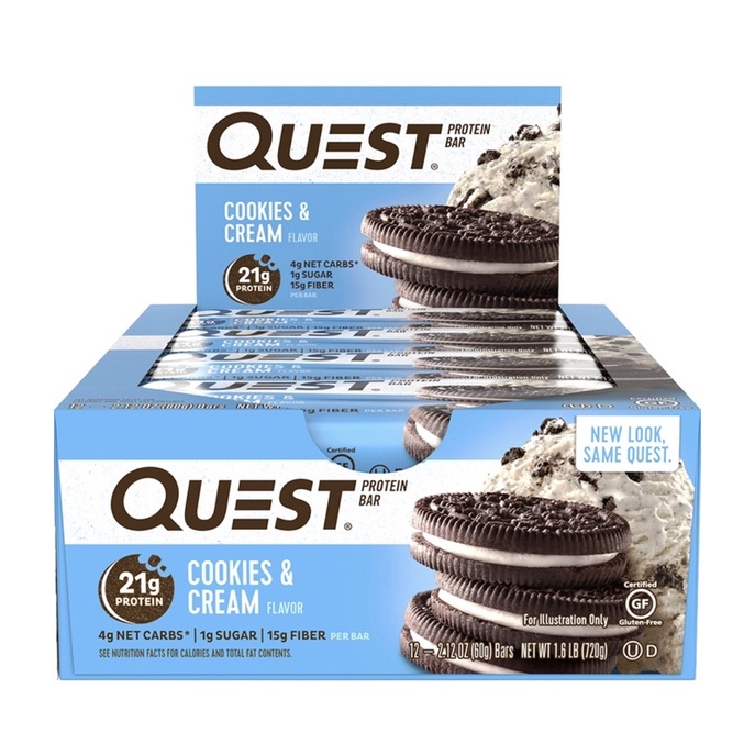 

[PRE ORDER] Quest Cookies and Cream Protein Bar
