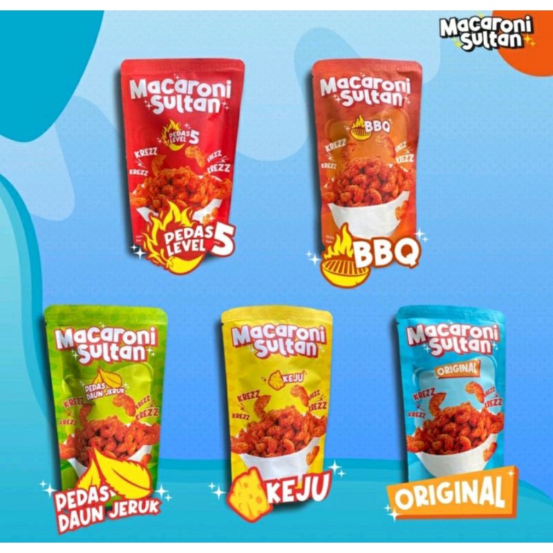 ✔MURAH Macaroni Sultan All Varian 50gr / Makroni Pedas / Makaroni Pedas