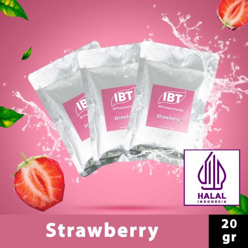 

Bahan Minuman Bubuk Strawberry Stroberi IBT All-Purpose Powder Sachet