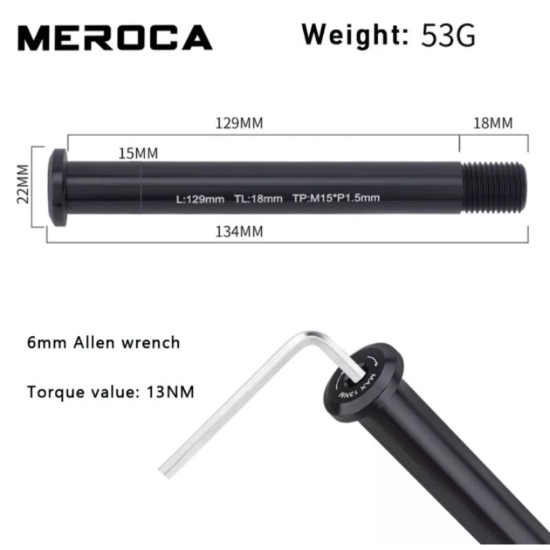 AS TA Fork 15x100mm AS Thru Axle Fork Sepeda