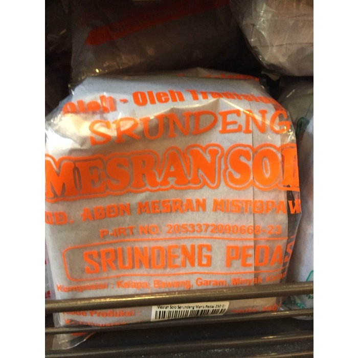 

Mesran solo serundeng manis pedas 250gr