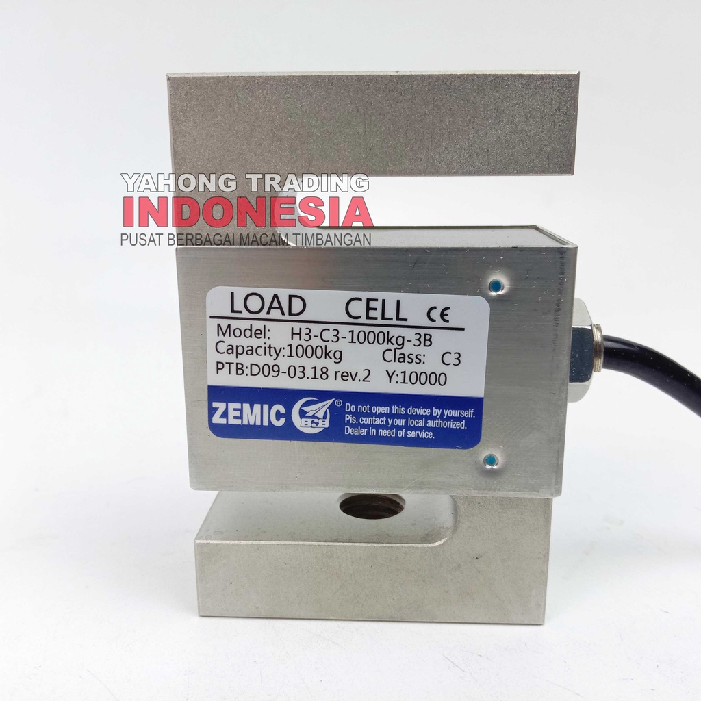 Load Cell ZEMIC H3 C3 1TON Tipe S Loadcell Sensor Berat Timbangan Digital