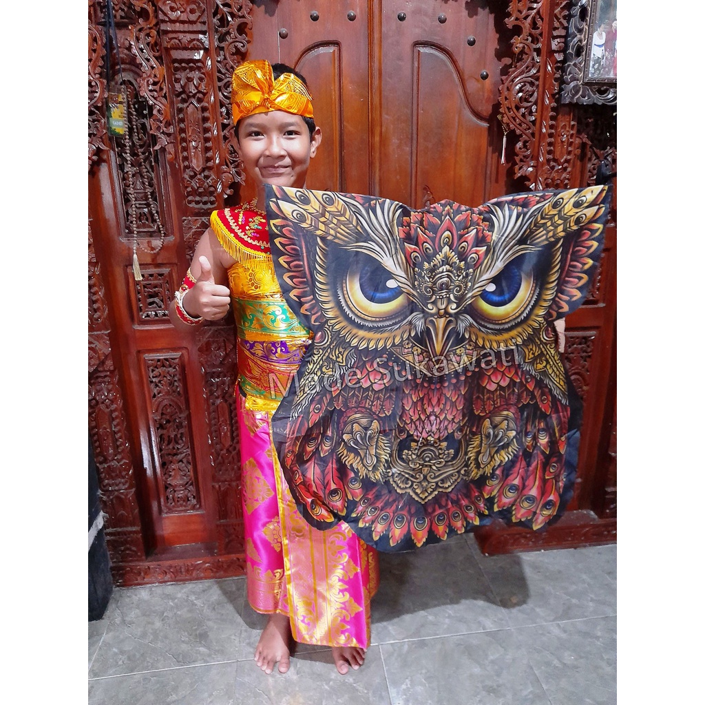 Layangan Celepuk Printing bulu knockdown bongkar pasang layang