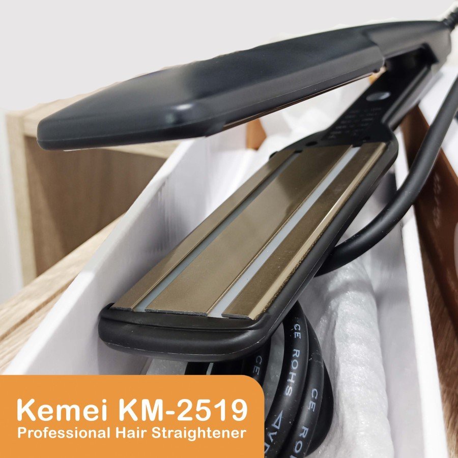 CATOKAN RAMBUT MEREK KEMEI KM-2519 PROFESIONAL HAIR IRON ORIGINAL