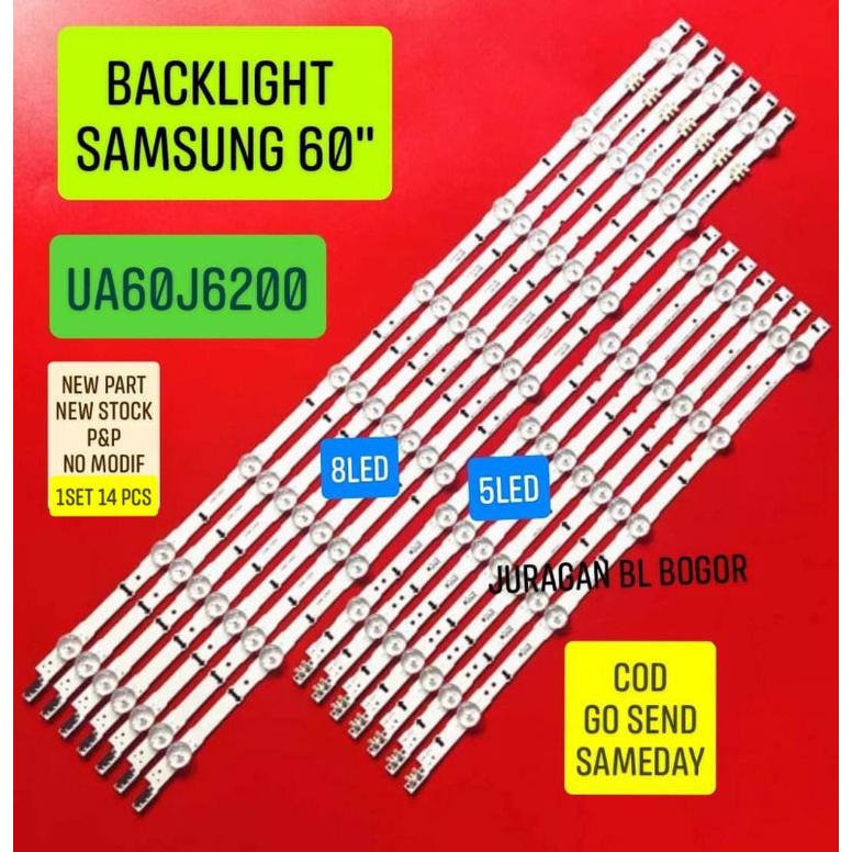LAMPU LED BACKLIGHT BL TV SAMSUNG UA60J6200AK 60J6200 UA60J6200