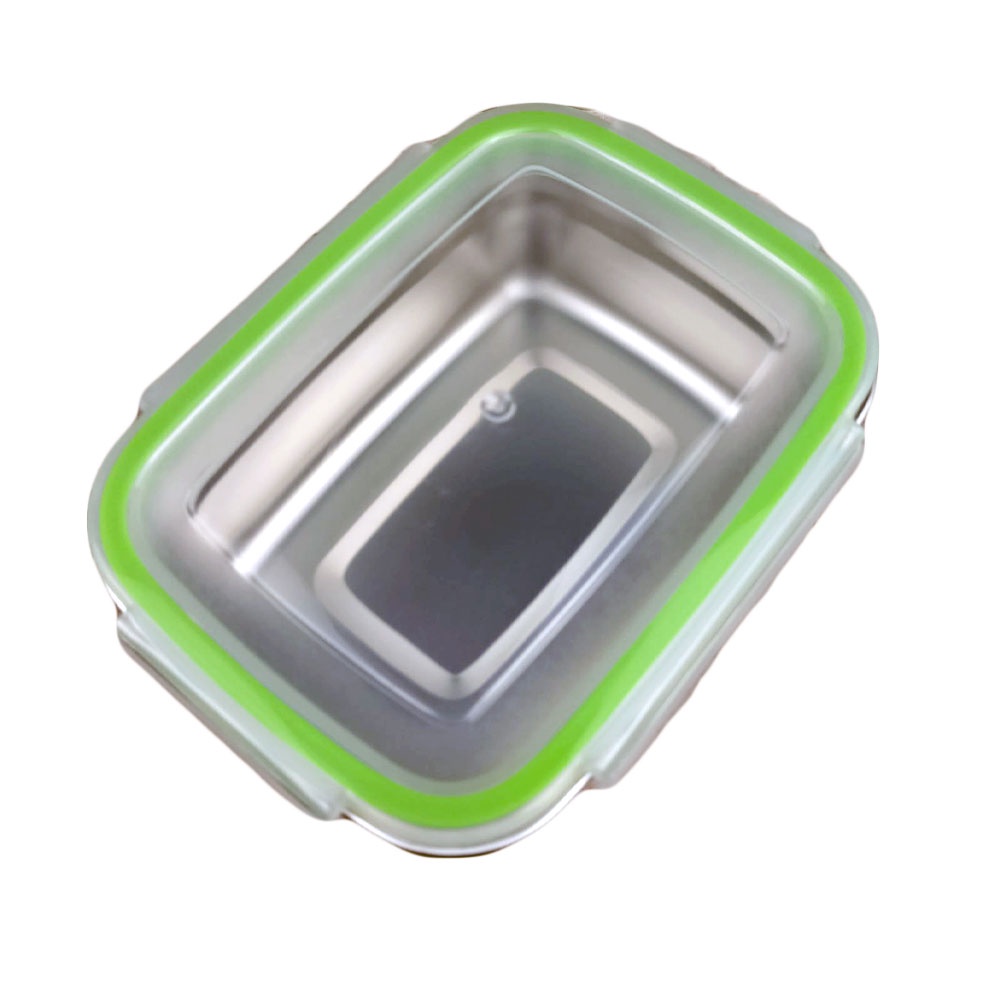 Kotak Makan Bento Lunch Box Stainless Steel 850ml - KT046 - 7RHZHCGR Green
