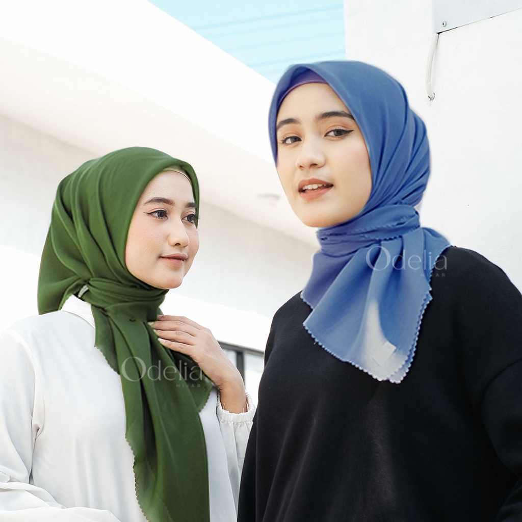 LORA HIJAB  SCRAVES VINE/POLLYCOTTON WARNA AVOCADO ( PREMIUM LORA) DAILY HIJAB /KERUDUNG SEGI EMPAT