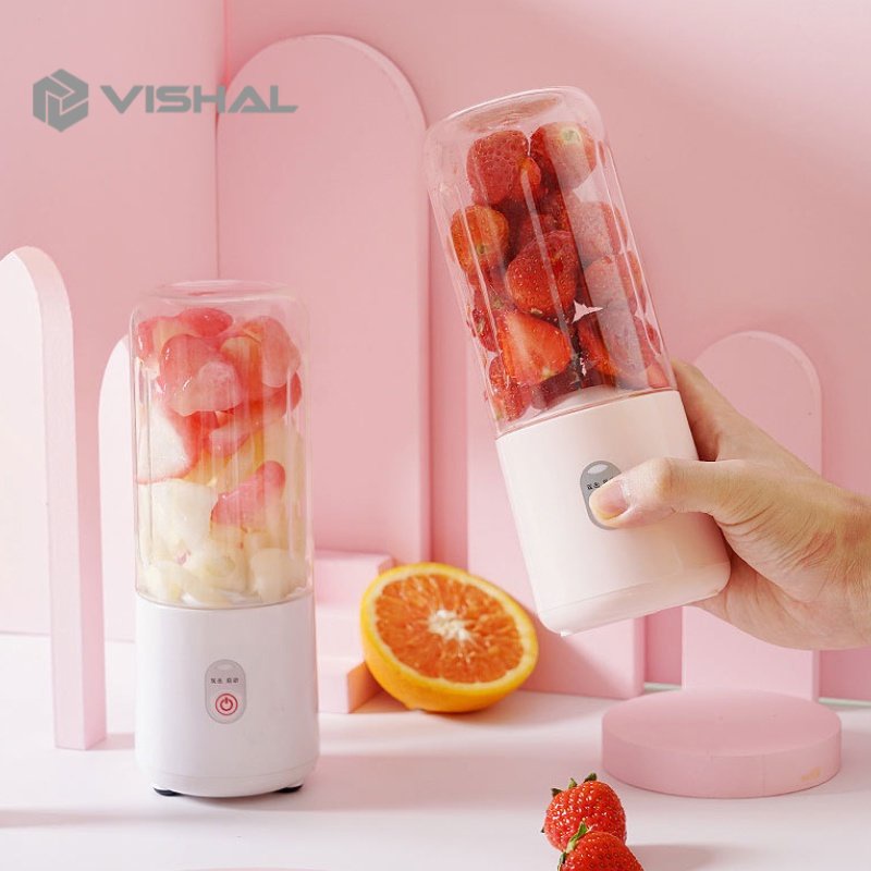 VISHAL Blender Portable Mini Juicer Portable USB Charging 500ML /Blender Mini/Blender Kapsul/Juicer Portable VS-1853