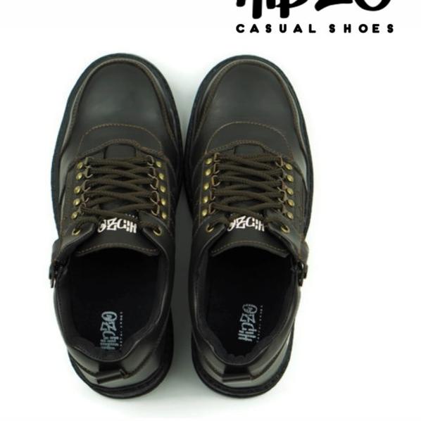 Sepatu Pria Kerja Hipzo Sepatu Boots Riding Terbaru Sepatu Kulit Boots - Coklat Muda, 40
