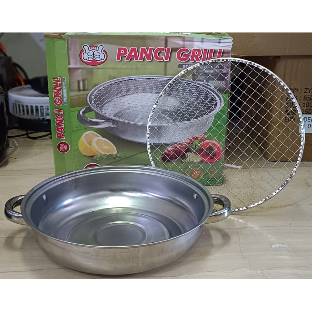 ALAT PANGGANG SERBAGUNA PANCI GRILL GSE STAINLESS STELL / ALAT PANGGANG BBQ STAINLESS /ALAT PANGGANG PRAKTIS