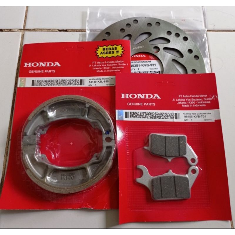 Piringan Cakram Plus Kampas Depan Belakang Beat Scoopy Vario